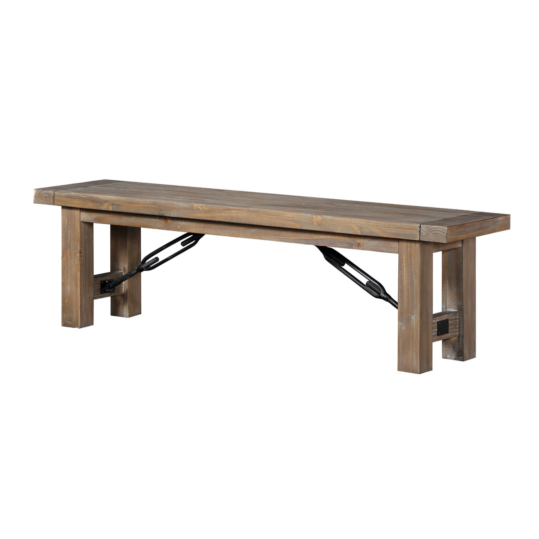 Modus Furniture 8Fj865 Autumn Solid Wood Dining Bench In Flink Oak