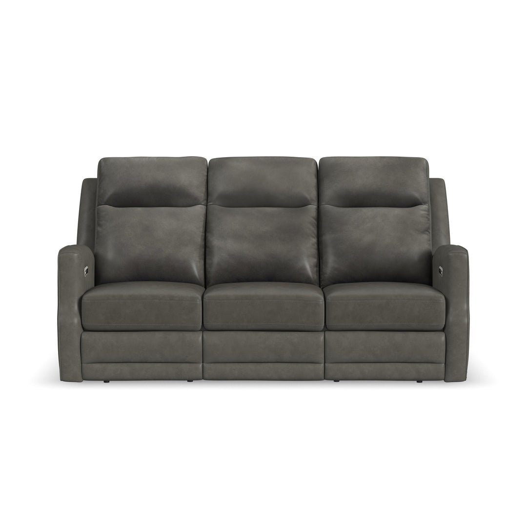 Flexsteel 1585-62PH-72702 Maxwell  Power Reclining Sofa With Power Headrests And Lumbar  Cinder