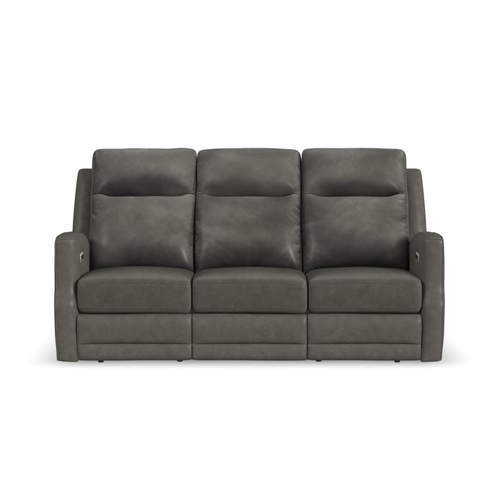 Flexsteel 1585-62PH-72702 Maxwell  Power Reclining Sofa With Power Headrests And Lumbar  Cinder