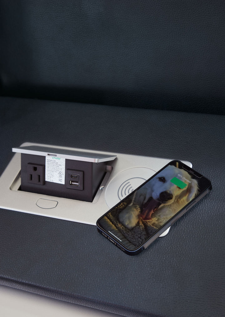 Fyne-Dyme - Power Reclining Sofa With Adj Headrest - Sapphire