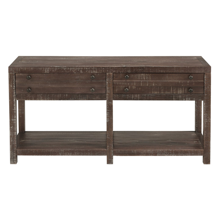 Modus Furniture 8T0623 Townsend Solid Wood Console Table In Java