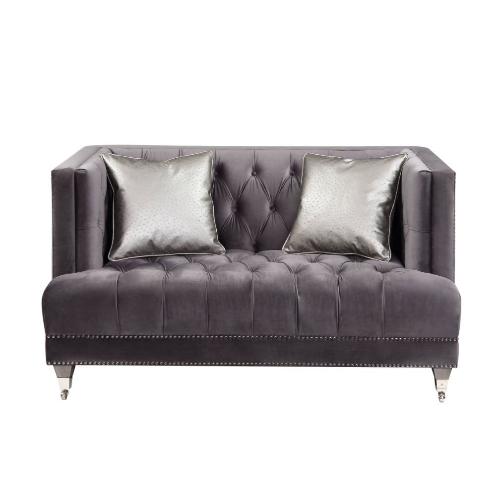 hegio-loveseat-with-2-pillows-gray-velvet