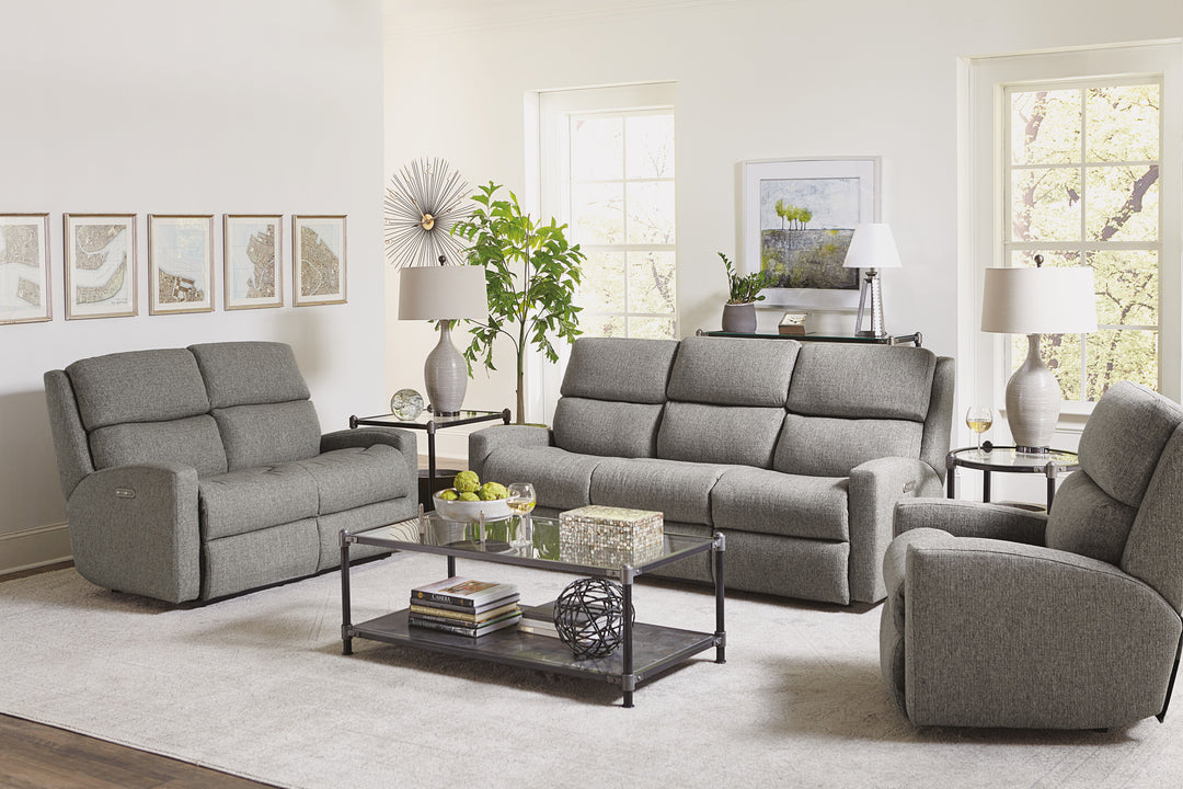 Flexsteel 2900-62H Catalina  Power Reclining Sofa With Power Headrests  Gray