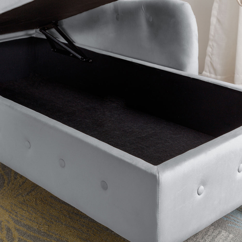 grey-velvet-lounge-chaise-with-storage-pillow-modern-upholstered-rolled-arm