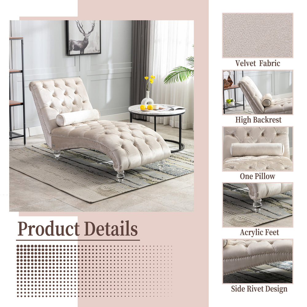 velvet-chaise-lounge-button-tufted-upholstered-chair-beige-velvet