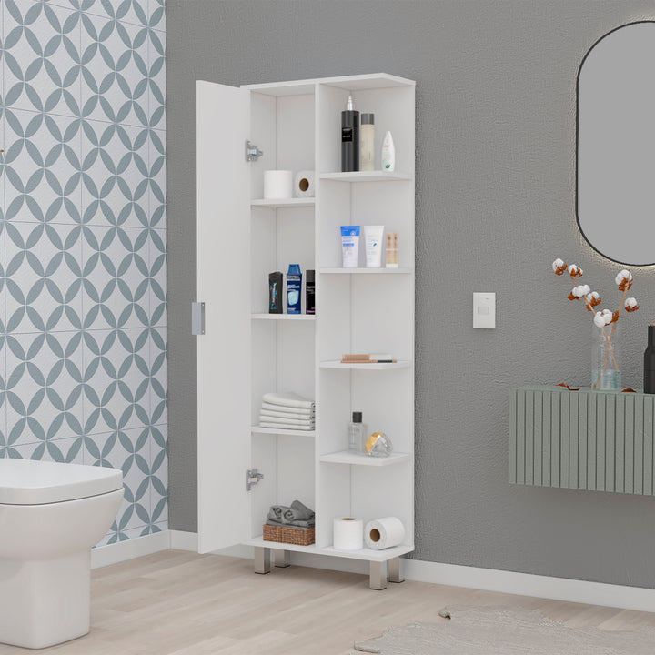 randall-linen-cabinet-with-1-door-and-9-shelves-white