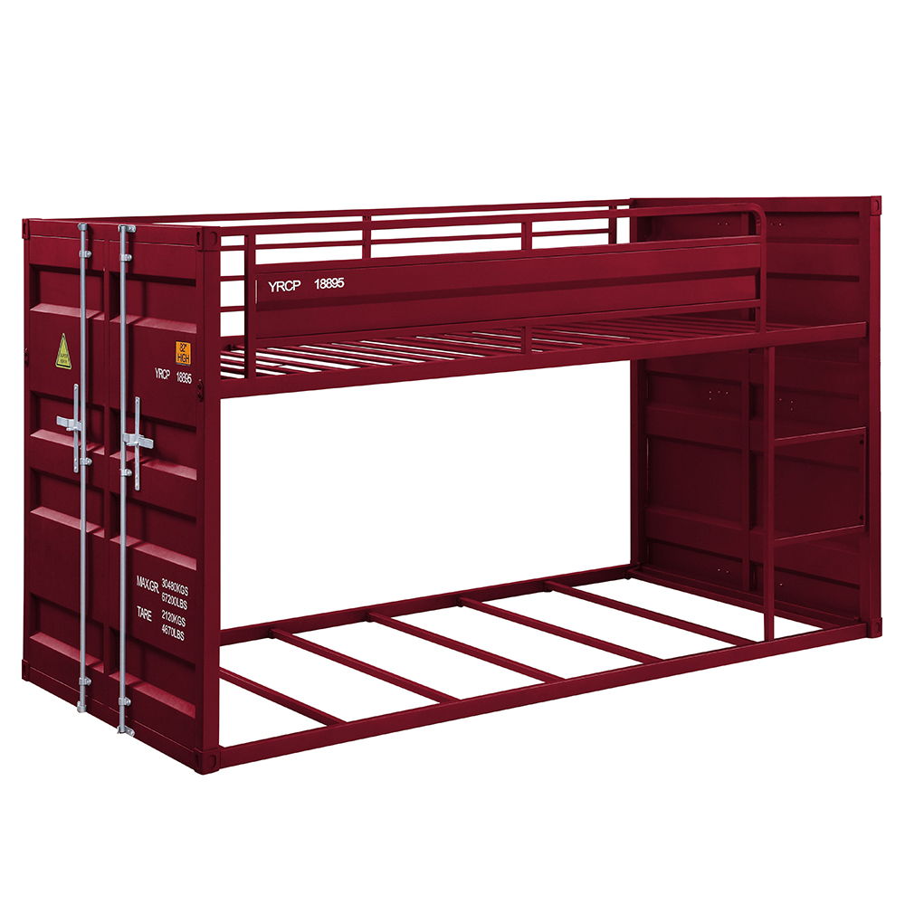 Cargo - Twin Over Twin Bunk Bed - Red