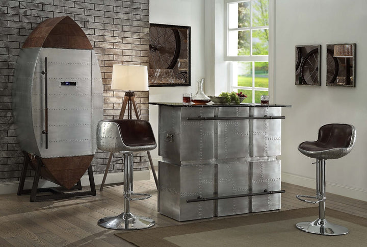 Brancaster - Bar Table With Marble Top - Marble Top & Aluminum