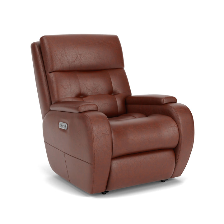 Strait Leather Power Recliner with Power Headrest