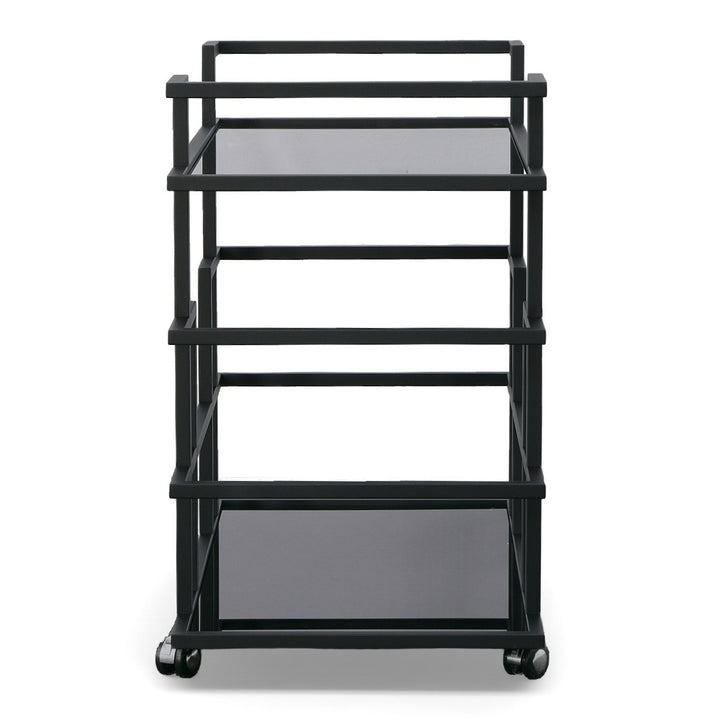 Deakin  Black Stainless Steel and Black Glass Wine Rack