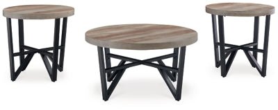 Deanlee Table (Set of 3) - Light Brown Table Set modern furniture Contempo Furniture
