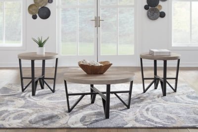 Deanlee Table (Set of 3) - Light Brown Table Set modern furniture Contempo Furniture
