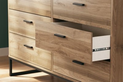 Deanlow Dresser - Light Brown Dresser modern furniture Contempo Furniture