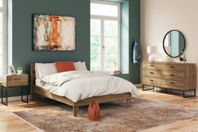 Deanlow Dresser - Light Brown Dresser modern furniture Contempo Furniture