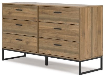 Deanlow Dresser - Light Brown Dresser modern furniture Contempo Furniture