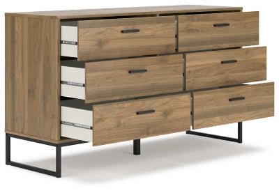 Deanlow Dresser - Light Brown Dresser modern furniture Contempo Furniture
