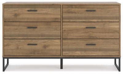 Deanlow Dresser - Light Brown Dresser modern furniture Contempo Furniture