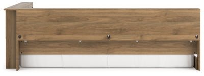 Deanlow Full Bookcase Storage Bed - Light Brown Storage Bed modern furniture Contempo Furniture