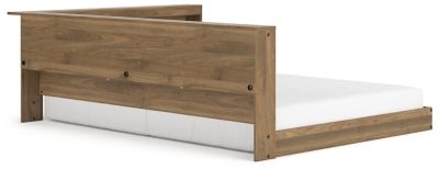 Deanlow Full Bookcase Storage Bed - Light Brown Storage Bed modern furniture Contempo Furniture