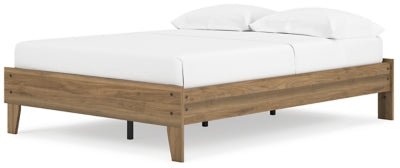 Deanlow Full Platform Bed - Light Brown Platform Bed modern furniture Contempo Furniture