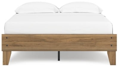 Deanlow Full Platform Bed - Light Brown Platform Bed modern furniture Contempo Furniture