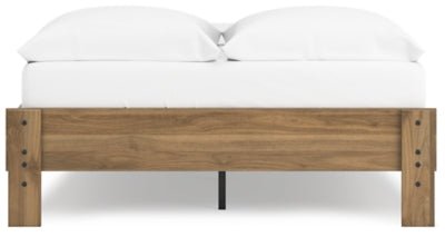 Deanlow Full Platform Bed - Light Brown Platform Bed modern furniture Contempo Furniture