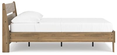 Deanlow Full Platform Panel Bed - Light Brown Panel Bed modern furniture Contempo Furniture