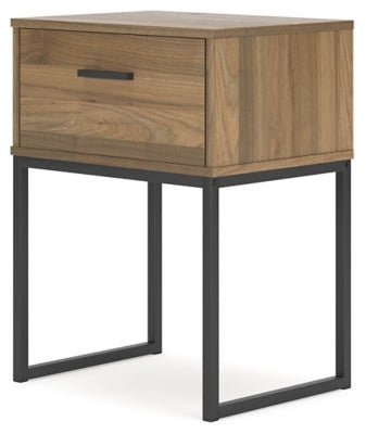 Deanlow Nightstand - Light Brown Accent Nightstand modern furniture Contempo Furniture