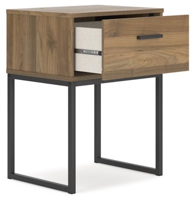 Deanlow Nightstand - Light Brown Accent Nightstand modern furniture Contempo Furniture