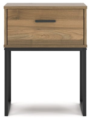 Deanlow Nightstand - Light Brown Accent Nightstand modern furniture Contempo Furniture