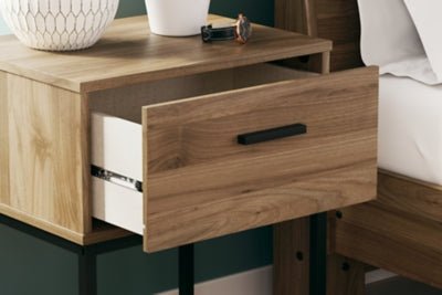 Deanlow Nightstand - Light Brown Accent Nightstand modern furniture Contempo Furniture
