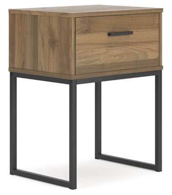 Deanlow Nightstand - Light Brown Accent Nightstand modern furniture Contempo Furniture
