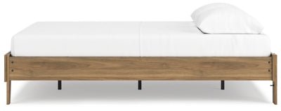 Deanlow Queen Platform Bed - Light Brown Platform Bed modern furniture Contempo Furniture