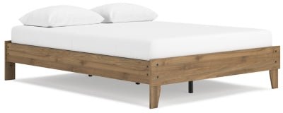 Deanlow Queen Platform Bed - Light Brown | Ashley Furniture