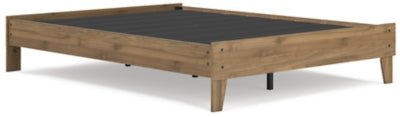 Deanlow Queen Platform Bed - Light Brown Platform Bed modern furniture Contempo Furniture