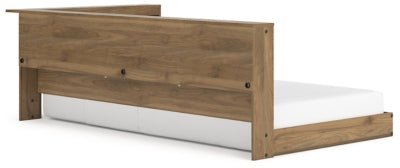 Deanlow Twin Bookcase Storage Bed - Light Brown Storage Bed modern furniture Contempo Furniture