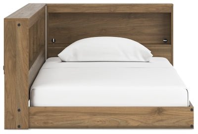 Deanlow Twin Bookcase Storage Bed - Light Brown Storage Bed modern furniture Contempo Furniture
