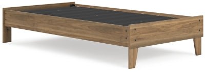 Deanlow Twin Platform Bed - Light Brown Platform Bed modern furniture Contempo Furniture