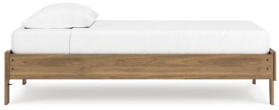 Deanlow Twin Platform Bed - Light Brown Platform Bed modern furniture Contempo Furniture