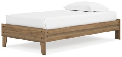Deanlow Twin Platform Bed - Light Brown Platform Bed modern furniture Contempo Furniture