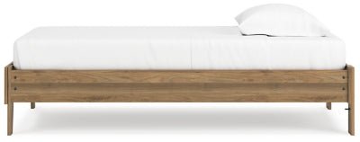 Deanlow Twin Platform Bed - Light Brown Platform Bed modern furniture Contempo Furniture