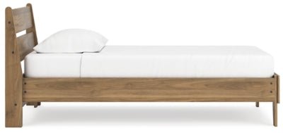 Deanlow Twin Platform Panel Bed - Light Brown Panel Bed modern furniture Contempo Furniture
