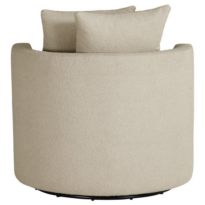 Debbie - Upholstered Swivel Accent Chair - Camel Swivel Chair modern furniture Contempo Furniture