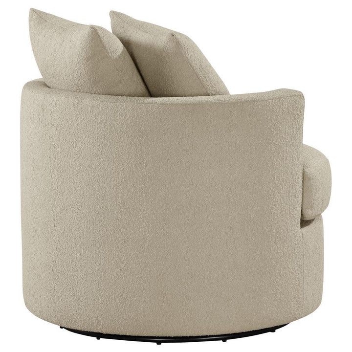 Debbie - Upholstered Swivel Accent Chair - Camel Swivel Chair modern furniture Contempo Furniture