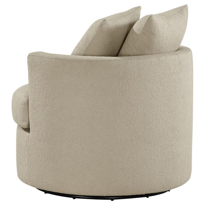 Debbie - Upholstered Swivel Accent Chair - Camel Swivel Chair modern furniture Contempo Furniture