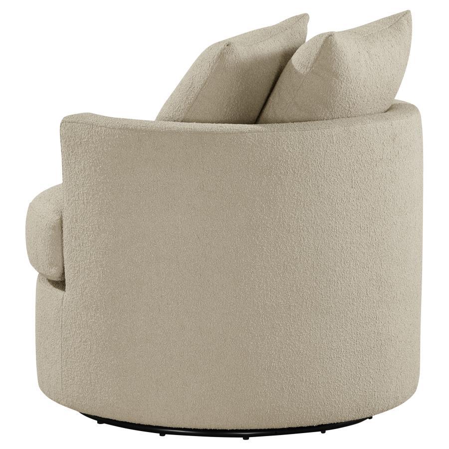 Debbie - Upholstered Swivel Accent Chair - Camel Swivel Chair modern furniture Contempo Furniture