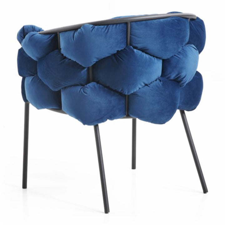 Debra Modern Blue Fabric Dining Chair