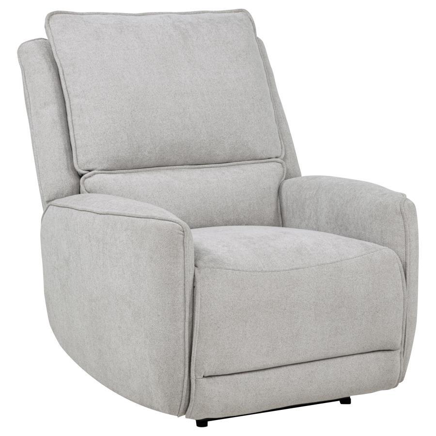 Coaster Furniture Sylmar - Chenille Upholstered Power Recliner - Dove Gray