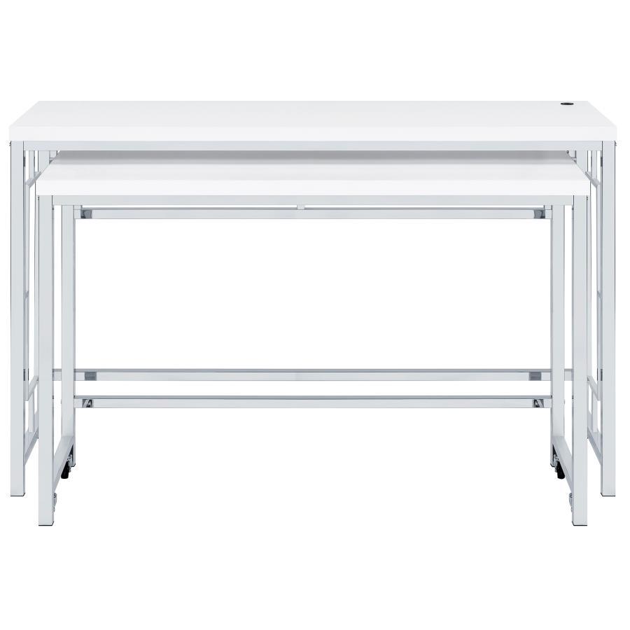 Jackson - 4 Piece Multipurpose Counter Height Table Set - White