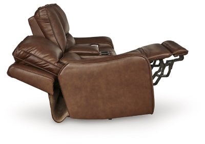 DeepWakes Power Reclining Loveseat with Console - Dark Brown Reclining Loveseat modern furniture Contempo Furniture